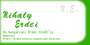 mihaly erdei business card